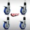Service Caster 5'' SS Blue Poly Swivel 1-3/4'' Expanding Stem Caster Set Total Lock Brake, 4PK SCC-SSEXTTL20S514-PPUB-BLUE-134-4 - alternate 2